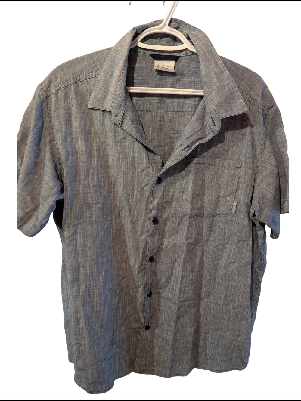 Columbia Men's Short-Sleeve Button-Down Shirt - Gray